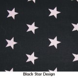 Black Star Design Fabric